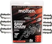 MoltenSales 18'' Chainsaw Chain .325 .063 68DL Replacement for Stihl MS250 MS251 MS210 MS211 Oregon L68 22BPX068 3 Chain