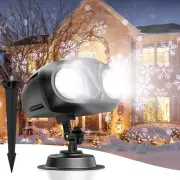 Double Head Christmas Snowflake Outdoor Projection Light,Waterproof Christmas Li