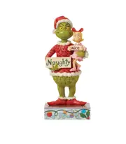 Grinch by Jim Shore Grinch & Cindy Hold Naughty and Nice Signs