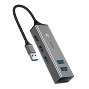 USB 3.0 to 3 USB3.0 + 2 USB2.0 OTG HUB Converter Adapter For Smart Phone Macbook