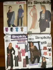 4 SIMPLICITY Sewing Patterns Size A BB uncut - ROCK STYLE D.Y.O Design Your OWN