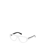 Moncler Eyewear Geometric Frame Glasses 57 White