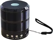 Portable Wirel BT Speaker Music o Stereo Sound Loudspeaker Column Clear Voice with USB AUX Black