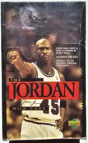 Michael Jordan Milk Caps Factory Sealed Box of 36 Packs Upper Deck 1995 MJ Pogs