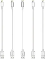 Short iPhone Cables, Pantom iPhone/iPad Cable Cord Charger Compatible with iPhone 11/11 Pro/XS/XS Max/XR/X/8/8 Plus/7/7 Plus/6s/6s plus/5se/5c/5s, iPad Pro/Mini/Air, iPod Touch - Pack of 5