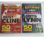 KARAOKE CHARTBUSTER CD+G COUNTRY PATSY CLINE & LORETTA LYNN NEW IN CASES