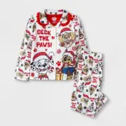 Girl PAW PATROL Christmas Pajamas 2 Piece Flannel PJ’s Set 12M Baby Toddler