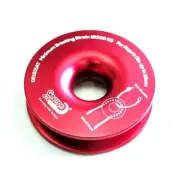 RED 15000kg Winch Ring Pulley 4WD Recovery Soft Shackle Snatch Block George 4x4