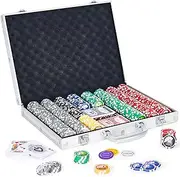 Poker Chips with Numbers,500PCS Poker Chip Set with Aluminum Travel Case,11.5 Gram Poker Set for Texas Holdem and Blackjack Gambling.