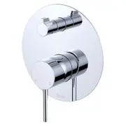 100mm Fienza Kaya Chrome/Matt White/Matt Black/Brushed Nickel/Gun Metal/Urban Brass/Brushed Copper Solid Brass Large Round Plate Wall Diverter Mixer