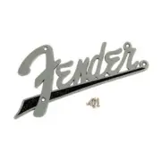 Fender '63 Flat Amplifier Logo with Black Pebbled Underlining