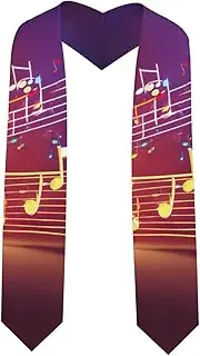 [EdWal] Colorful Music Notes print Graduation Stole and Sash Class for Unisex Adult Honor Stole Honor Stole of 2025