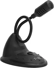 Desktop Capacitive Microphone for Computer Gaming, Live Broadcast, Sound Amplifier, 3.5mm Round Interface, Plug and Play, Goose Neck