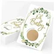 Baby Shower Game – Greenery Scratch Off Cards for Girl or Boy, Botanical