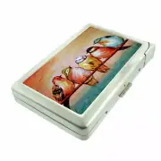 Bird Art Em1 Cigarette Case with Built in Lighter Metal Wallet