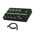 Mini Audio Mixer Portable Audio Mixer for Studio Streaming Recording Bars