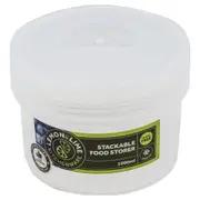 4 x 1000ML Short Screw Top Stack-able Plastic Food Storage Container Box Tubs Lid