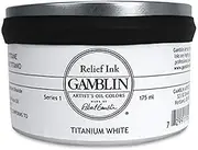 Gamblin Relief Ink Titanium White 175ml Ink, White