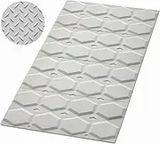 Tatulan Silicone Bathtub Shower Mat Non-Slip, Foldable Silicone Bathtub Shower Mat with Drain Holes, No Suction Cups for Textured Tub, Soft Bath Mat, 28" x 14" Machine Washable (Light Gray)