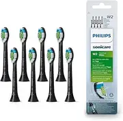 Philips Sonicare W2 Optimal White Toothbrush Replacement Heads, Black (8 Pieces)