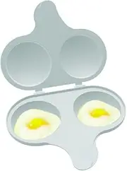 (Set of 1) - Nordic Ware Microwave 2 Cavity Egg Poacher