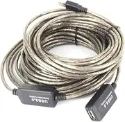 15M Long Reaching USB Active Repeater, USB 2.0 Type A Male to Female Extension Extender Cord Cable Wire Black