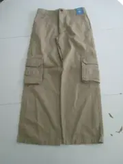 Gymboree Boys Beige Cargo Pants Adjustable Waist Size 12 Regular NWT $28.75