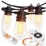 50FT LED Outdoor String Lights Timer Control with Edison 50FT(with Timer)