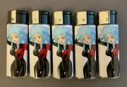 Anime Girl ~ Butane Refillable Electronic Lighter Set of 5