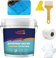 Polyurethane Waterproof Coating, 1000g Waterproof Coating for Wood sealant/Concrete sealant, Super Strong Bonding Waterproof Anti-Leakage Agent, Sealant for Concrete,Wood Wall, Skylight, Rv (Blue1)