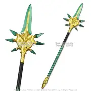 39” Primordial Jade Winged Foam Spear Polearm Impact Fantasy Video Game Cosplay
