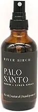 Palo Santo Scented Linen and Room Spray,Home Fragrance by River Birch Candles,4oz Glass Amber Jar,Luxury Signature Scent,Handmade in Texas Black 1