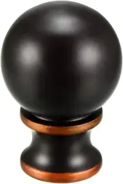 Lamp Finial, 1-1/2 Inch Oil Rubbed Bronze Steel Ball Knob Lamp Shade Finial Deco