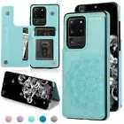 For Samsung Galaxy S23 S22 S21 S20 FE 5G Flower Leather Wallet Case Card Cover