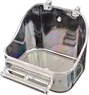 Bird Bath Box Parrot Bathing Cage Accessory For Small Birds Parakeet Budgies Lovebirds Blue Or Transparent