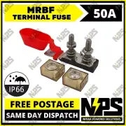 50A MRBF Terminal Waterproof Fuse + Dual Holder Block 8mm 58V CF Battery Double