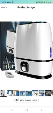 Everlasting Comfort 6L Ultrasonic Cool Mist Humidifier Filterless,