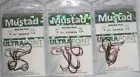 Six (6) Packs Mustad 92553NP-RB Ultrapoint Octopus Beak Red Fish Hooks 1/0