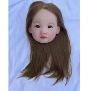 Unfinished Reborn Doll Kit 30" Unassembled Toddler Girl Long Yellow Hair Rooted