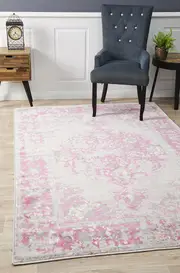 Rug Culture Pink & Grey Soft Rug