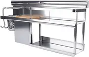 Wall Mounted Kitchen Organizer Rack, Aluminium Alloy Hanging Blade Holder Tool Storage Racks for Store Blades and Chopsticks, Spatula