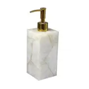 5'' White Quartz Stone Soap Dispenser with golden pump Soap Refill Accessories
