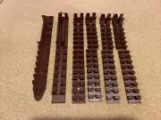 HO Model Train Passenger Cars Interior Set / Lot Brown Fits Athearn