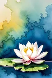 White Lotus on Abstract Background Journal: a GRAPH notebook for self-expression