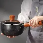 with Lid and Pour Spout Milk Pot Non-Stick Frying Pan Cooking Saucepan Noodles