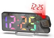 Projection Alarm Clock for Bedroom, 7.9 in Projector Clock on Ceiling, Alarm...