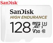 SANDISK HIGH ENDURANCE MICROSDHC CARD SQQNR 128G UHS-I C10 U3 V30 100MB/S R 40MB/S W SD ADAPTOR SDSQQNR-128G-GN6IA