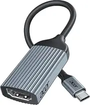 acer USB C to HDMI Adapter 4K@60Hz [Thunderbolt 4/3] Type-C HDMI Adapter for iPhone 15 Pro/Max, MacBook Pro/Air 2022, iPad Pro/Air, Surface Laptop, Dell XPS, Chromebook - Gray