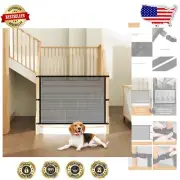 Baby Safety Gate & Dog Pet Mesh Stairs - No Drilling, Easy Installation, Black