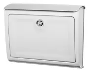 Whitman™ Locking, Wall-Mounted Mailbox for Outside, Metal Galvanized Steel Me...